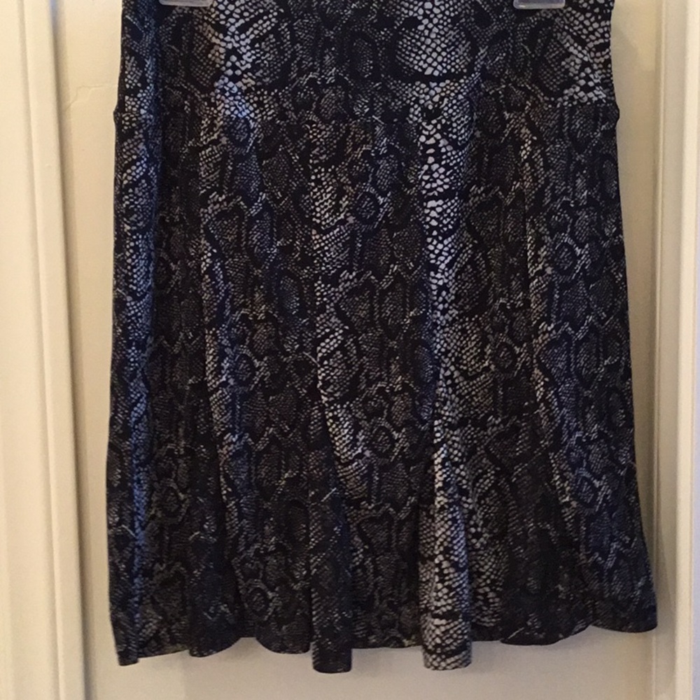 Snakeskin mini skirt